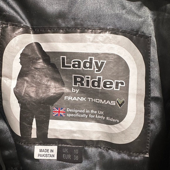 Lady Rider by Frank Thomas Riding Leather Jacket - Size: UK 10 / US 8 / Medium - Picture 6 of 16